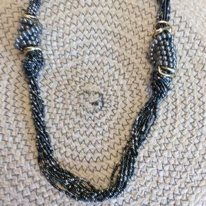 Beaded long. Necklace matching earrings